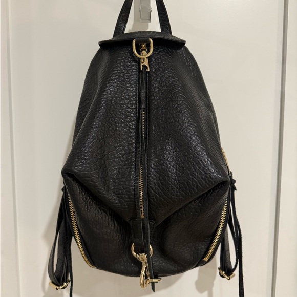 Rebecca Minkoff Black Leather Backpack - Picture 1 of 5